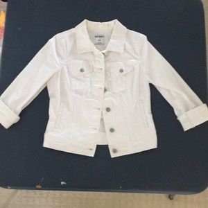Old Navy white denim jacket